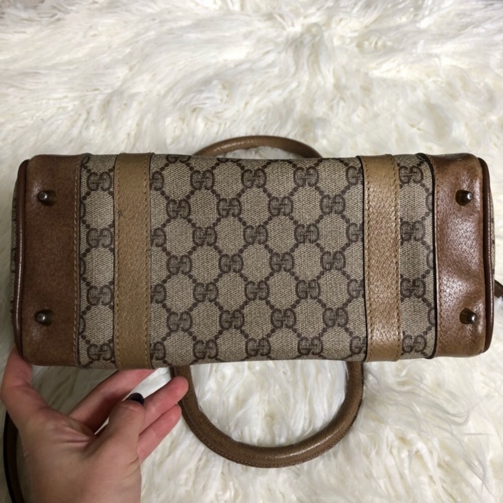 Gucci Vintage GG Coated Canvas Top Handle Bag - Picture 6 of 8